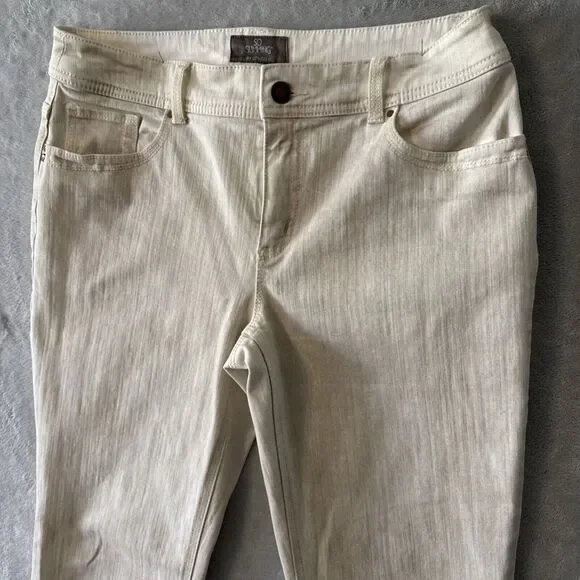 Chico’s Women’s Pants So slimming Strech Cream Casual Pant Size 0.5 - Picture 8 of 16